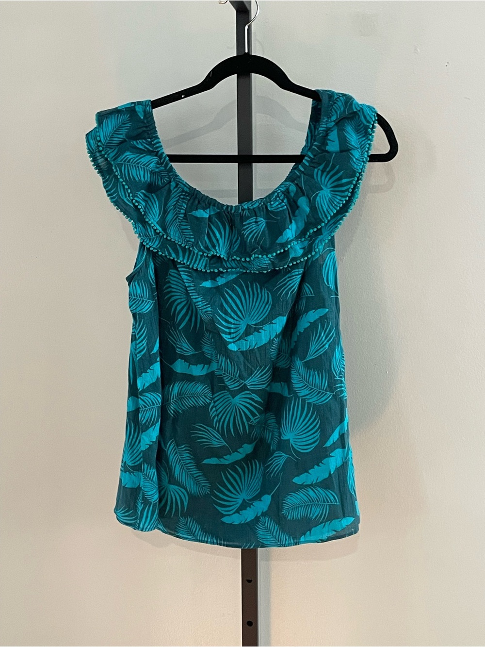 Boden Leaf Print Tropical Blouse Size 14